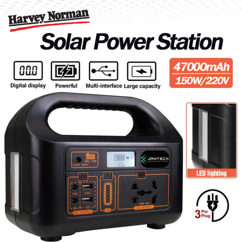 150W Solar Generator 47000mAh Portable Power Station ชาร์จแบตเตอรี่ ...