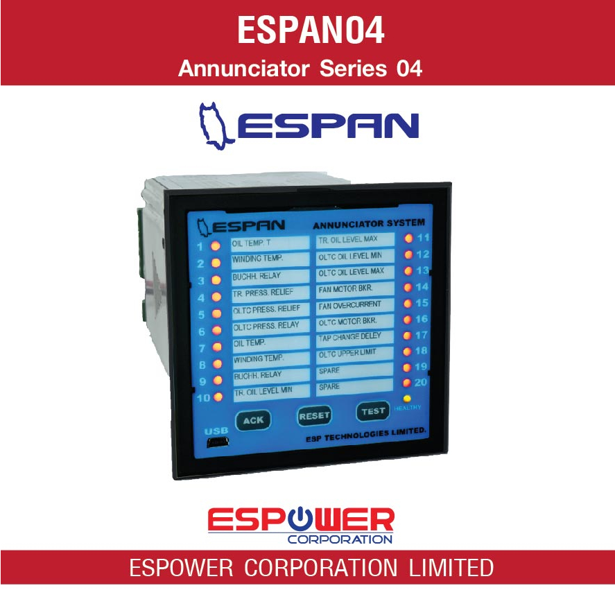 espan-annunciator-series-04-espan04-อุปกรณ์แจ้งเตือนความผิดปกติภายในตู้ไฟฟ้า