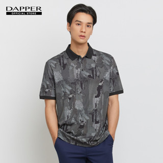 DAPPER เสื้อโปโล Modern Camo Print สีดำ (KPB1/629RP)