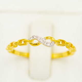 แหวนอินฟินิตี้ ก้านโซ่ แหวนเพชร แหวนทองเพชรแท้ ทองแท้ 37.5% (9K) ME510