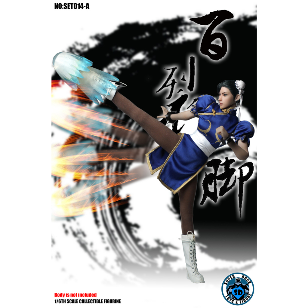 พร้อมส่ง-ฟิกเกอร์-super-duck-set014-a-1-6-cosplay-china-fighting-goddess-blue-หัว-ชุด