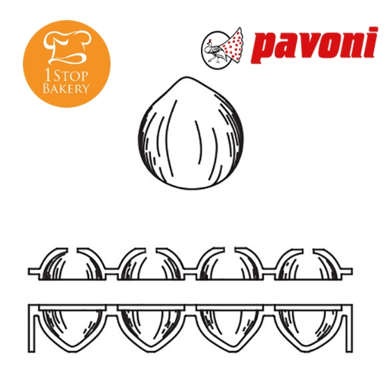 pavoni-af008-mould-noisette-cedric-grolet-พิมพ์ซิลิโคนเฮเซลนัท