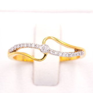 แหวนแถว คลื่นๆ พริ้วๆ สวยๆ 🌊 แหวนเพชร แหวนทองเพชรแท้ ทองแท้ 37.5% (9K) ME853