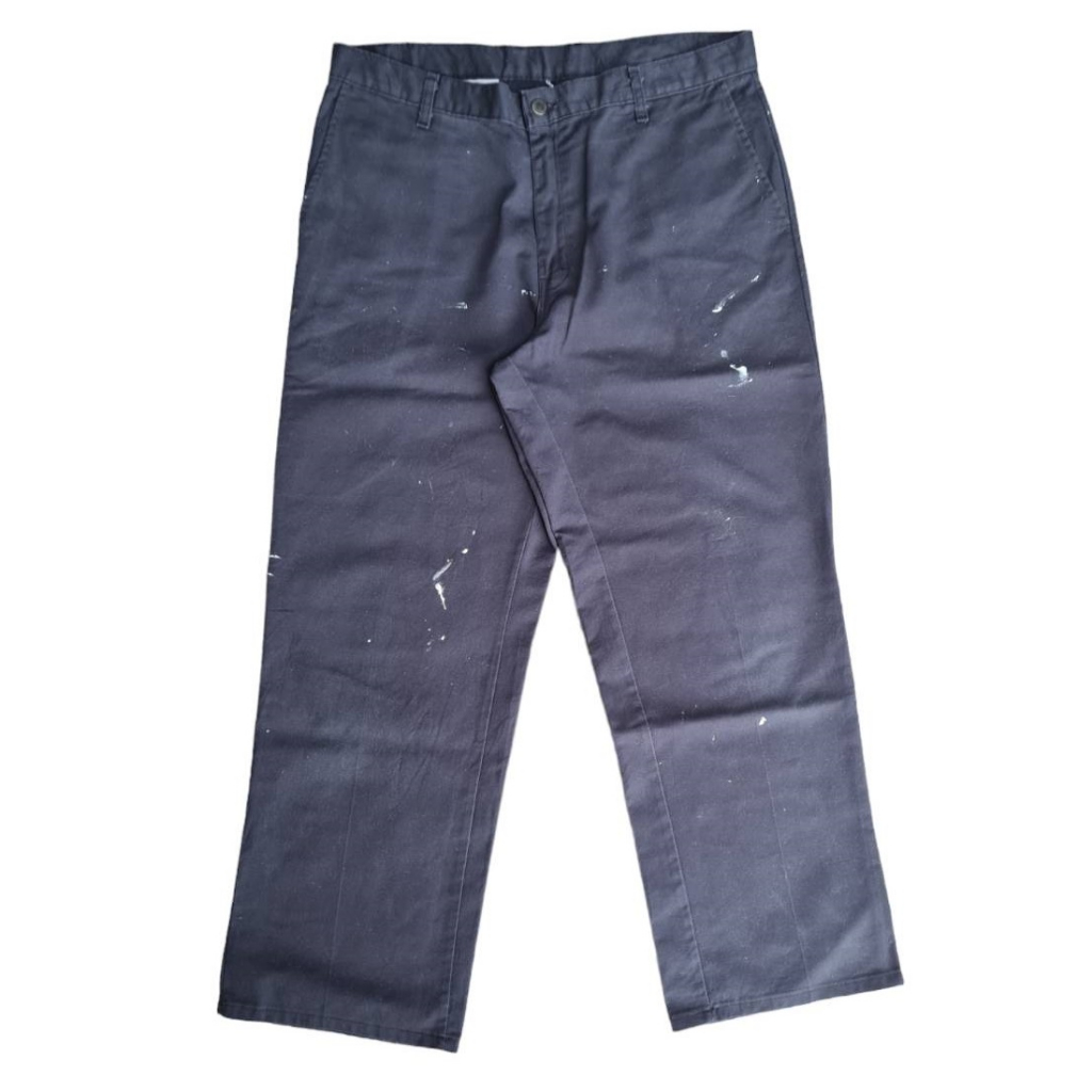 dickies-มือสอง-กางเกงขายาวทรงกระบอก-size-34-สีดำ