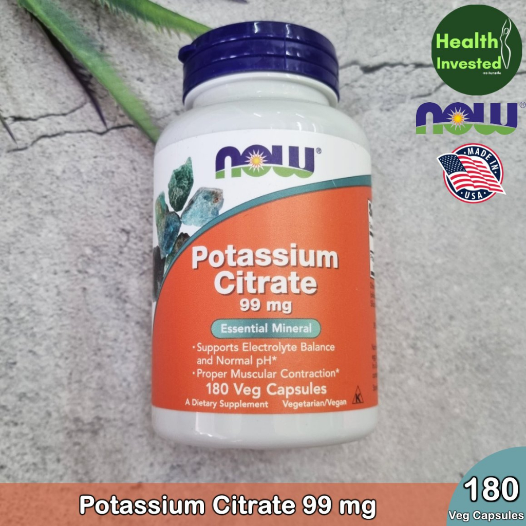 Potassium Citrate 99 mg 180 Veg Capsules โพแทสเซียม Shopee Thailand