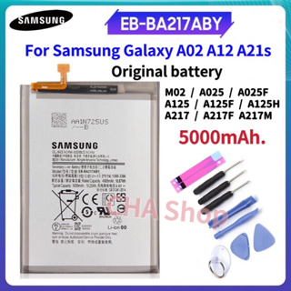 แบตเตอรี่ แท้ SAMSUNG A02 / A12 / A21s / M02 Battery EB-BA217ABY 5000mAh. เเบต Samsung Galaxy A12 A125F A02 A21s M02