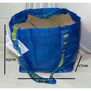 ✅[พร้อมส่ง] IKEA - ถุงช้อปปิ้งน้ำเงิน IKEA SIZE S ถุงหูหิ้วอิเกียลดโลกร้อน Shopping bag