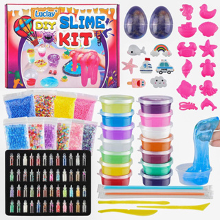 Luclay DIY Slime Kit - Slime &amp; Putty Slime Making Kit Crystal Slime Set Educational Science Gift for Kids Art Craft