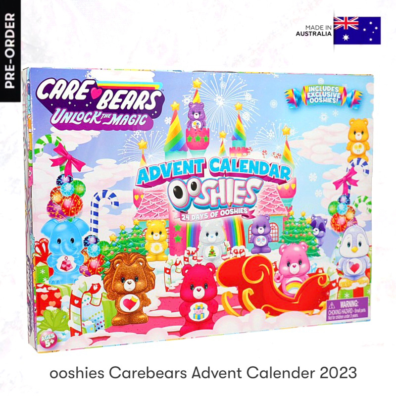 🇦🇺AUS🇦🇺2023 Care bears โมเดลแคร์แบร์ Ooshies 𝑪𝒂𝒍𝒆𝒏𝒅𝒂𝒓 𝑨𝒅𝒗𝒆𝒏𝒕 🎄🎁 ️ วัสดุ