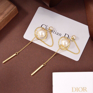 💌:  New!! ดิออร์ Dior TRIBALES Earrings 💞ต่างหูผู้หญิง ต่างหูพู่