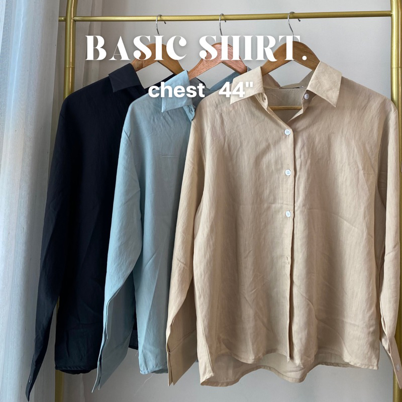 basic-shirt-รหัสbs-เสื้อเชิ้ตผ้าคอตตอนสลาฟ-เสื้อเชิ้ต