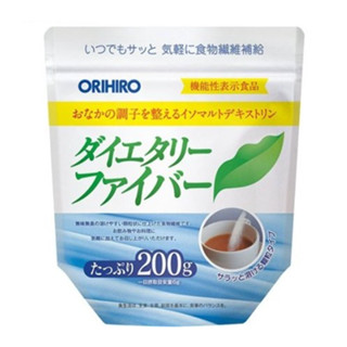 Orihiro Dietary Fiber ผงไฟเบอร์ เส้นใยอาหาร ลดการดูดซึมไขมัน ช่วยขับถ่าย 200g