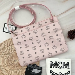 ส่งฟรี 🌈New MCM Crossbody Pouch in Visetos Original