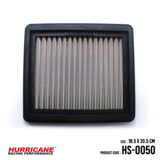 HURRICANE กรองอากาศสแตนเลส , ผ้าแดง Honda Civic ( (3/4Door) , CRX , CX , DX , LX , Si , VX ) HS-0050