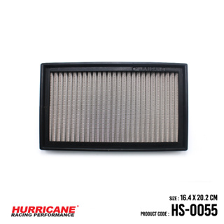 HURRICANE กรองอากาศสแตนเลส , ผ้าแดง Hyundai ( Accent , Excel ) HS-0055