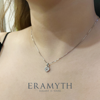 Eramyth Jewelry: สร้อยคอพร้อมจี้ หัวใจ เงินแท้925 ฝั่งด้วยเพชรสวิสCZ SF-0191+CN-0034 (พร้อมส่ง)