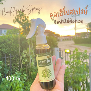 คูลเฮิร์บสเปรย์ สูตรเย็น บรรเทาอาการปวดเมื่อยตามร่างกาย ฟกช้ำ 100 ml. Baiyok Herb by หมอหยก