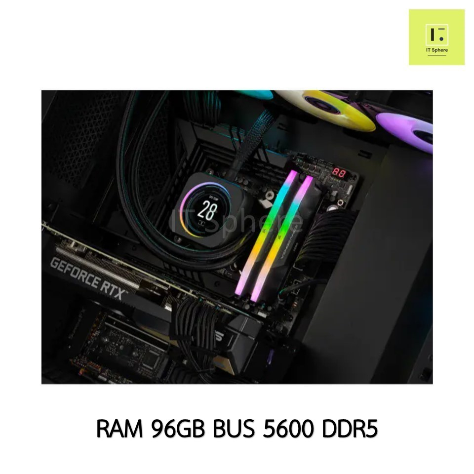 96GB (48x2) BUS5600 แรม CORSAIR VENGEANCE RGB Bus 5600 DDR5 สีดำ (RAM ...