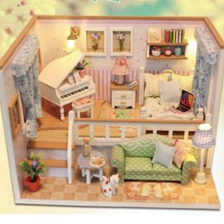 บ้านตุ๊กตา DIY ห้องนอนจิ๋ว ห้องครัวจิ๋ว ร้านไทยพร้อมส่งทันที มีให้เลือกหลายแบบ ในชุดมีฝาครอบกันงฝุ่น ระบบไฟและอุปกรณ์ครบ