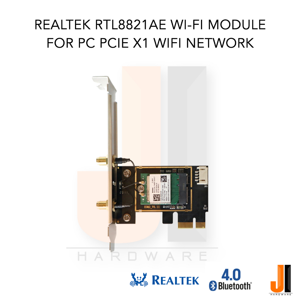 Realtek RTL8821AE Wi-Fi Pcie x1 card for PC + bluetooth v.4.0 dual band ...