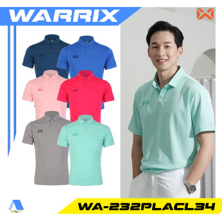 เสื้อโปโล เสื้อโปโลวอริกซ์ WARRIX PIN POLO SHIRT รหัส WA-232PLACL34 ของแท้100%