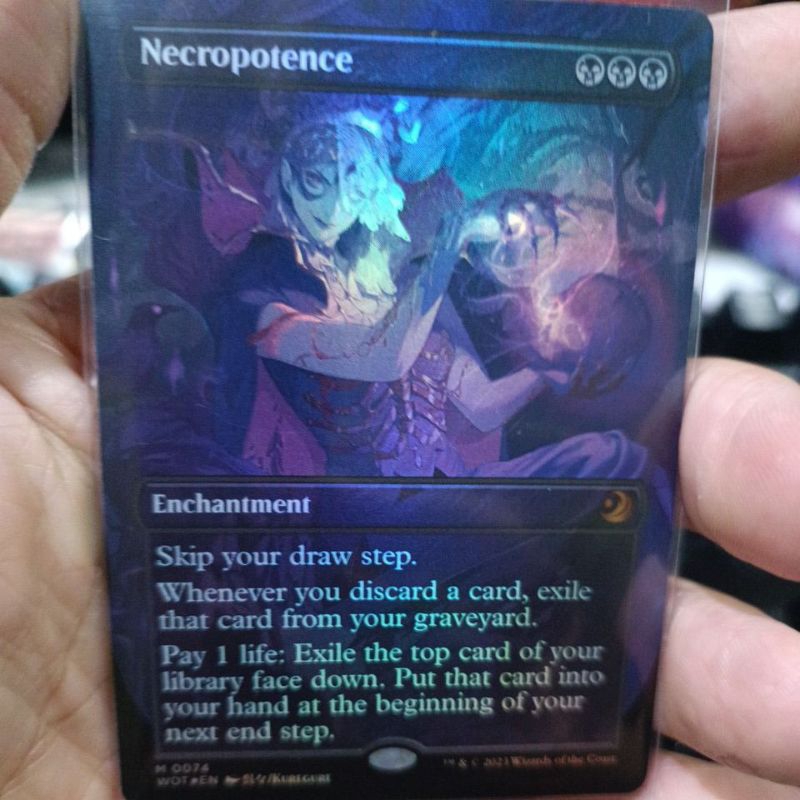 Necropotence Anime Foil MTG single Card Shopee Thailand