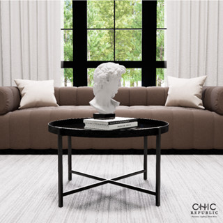 Chic Republic LANDER/75,โต๊ะกลาง - สี ดำ/ทองเหลือง