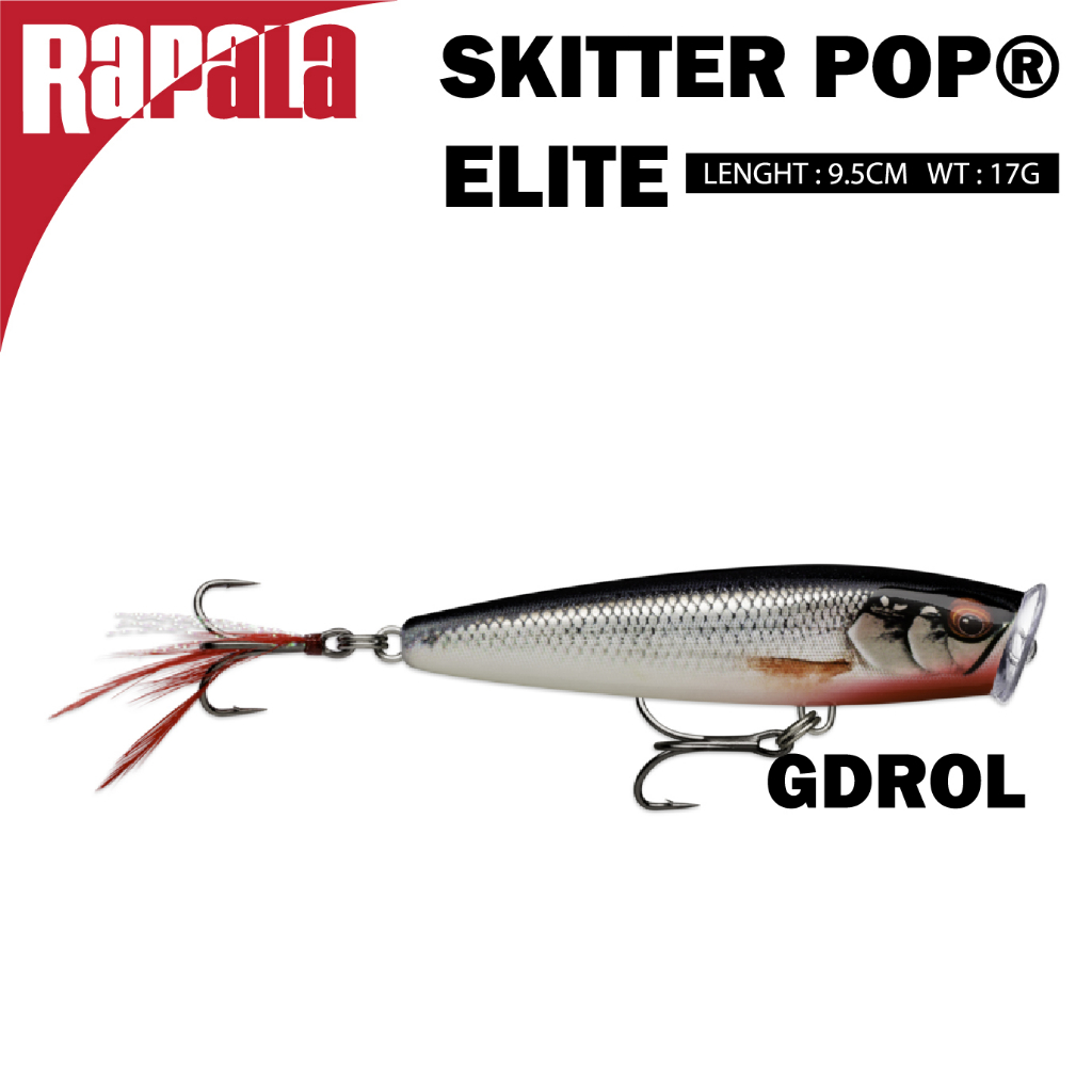 Appât flottant Rapala Skitter Pop Elite SPE95/GDTIL (1026