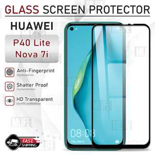 MLIFE - 9D กาวเต็มจอ MLIFE - กระจก 2.5D เต็มจอ Huawei Nova 7i / P40 Lite ฟิล์มกระจก กาวเต็มจอ ฟิล์มกระจกนิรภัย ฟิล์มกันร
