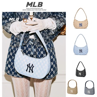 MLB NY UNISEX CURVED CAPNY NEW YORK YANKEE กระเป๋าถือแฟชั่นใหม่ ผ้าแคนวาส สำหรับผู้หญิง