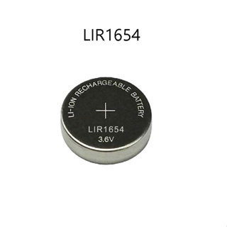 LIR1654 แบตเตอรี่ปุ่มแบบชาร์จไฟได้ 3.6V 120mAhลิเธียมอิเล็กทรอนิกส์ จำนวน 1 ก้อน