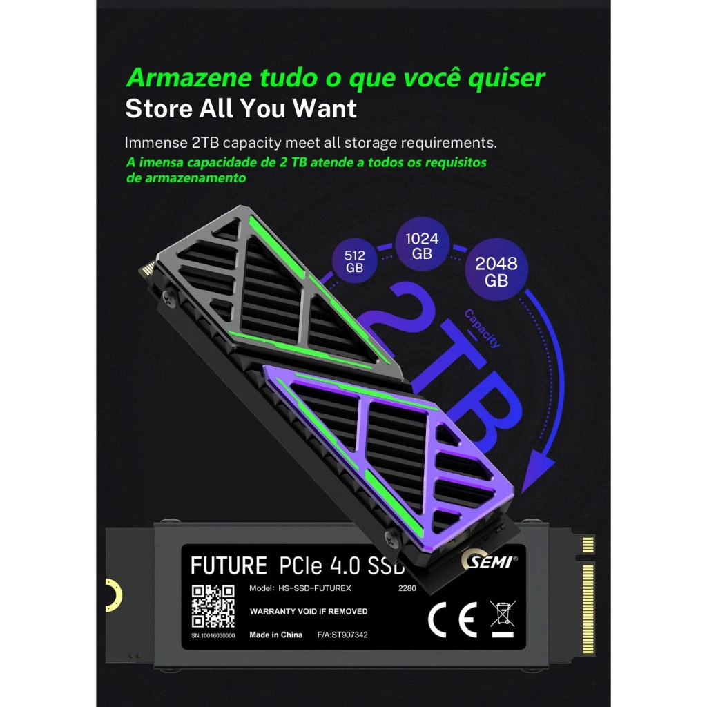 512GB / 1TB / 2TB / 4TB SSD (เอสเอสดี) HIKSEMI FUTURE X PCIE 4.0