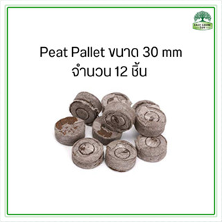 พีทมอสอัดก้อน ขนาด 3 cm. (12 ชิ้น) ก้อนเพาะเมล็ด ปักชำ ดินเพาะกล้าสำเร็จรูป Peat pallet 3 cm. 12 pcs.