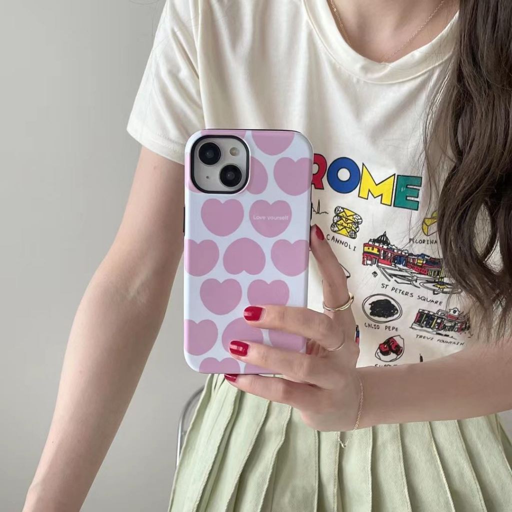 new-เคสไอโฟน-11-13-12-pro-max-เรียบง่าย-รูปหัวใจy2k-เคส-for-ไอโฟน14-pro-max-soft-case-iphone
