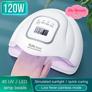 LED UV เล็บเจลบ่มโคมไฟ 120W แสงเล็บเจลโปแลนด์เป่าเล็บเครื่อง