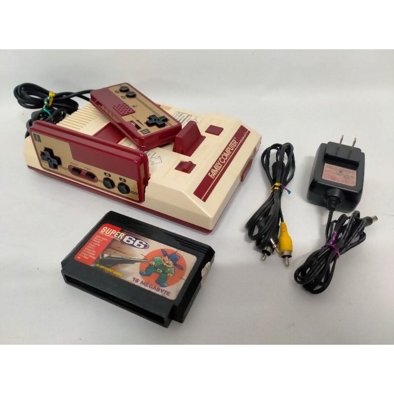Famicom แท้ Japan แปลง AV แล้ว แบบ Custom พร้อม ตลับเกมรวมไม่ซ่ำ 66 เกม ...