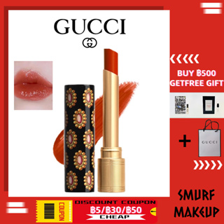 ✨แบรนด์แท้100%✨ GUCCI Lipstick New Thin Tube Color Glaze Lipstick 3.5g #204 #515 #25 #515 #216