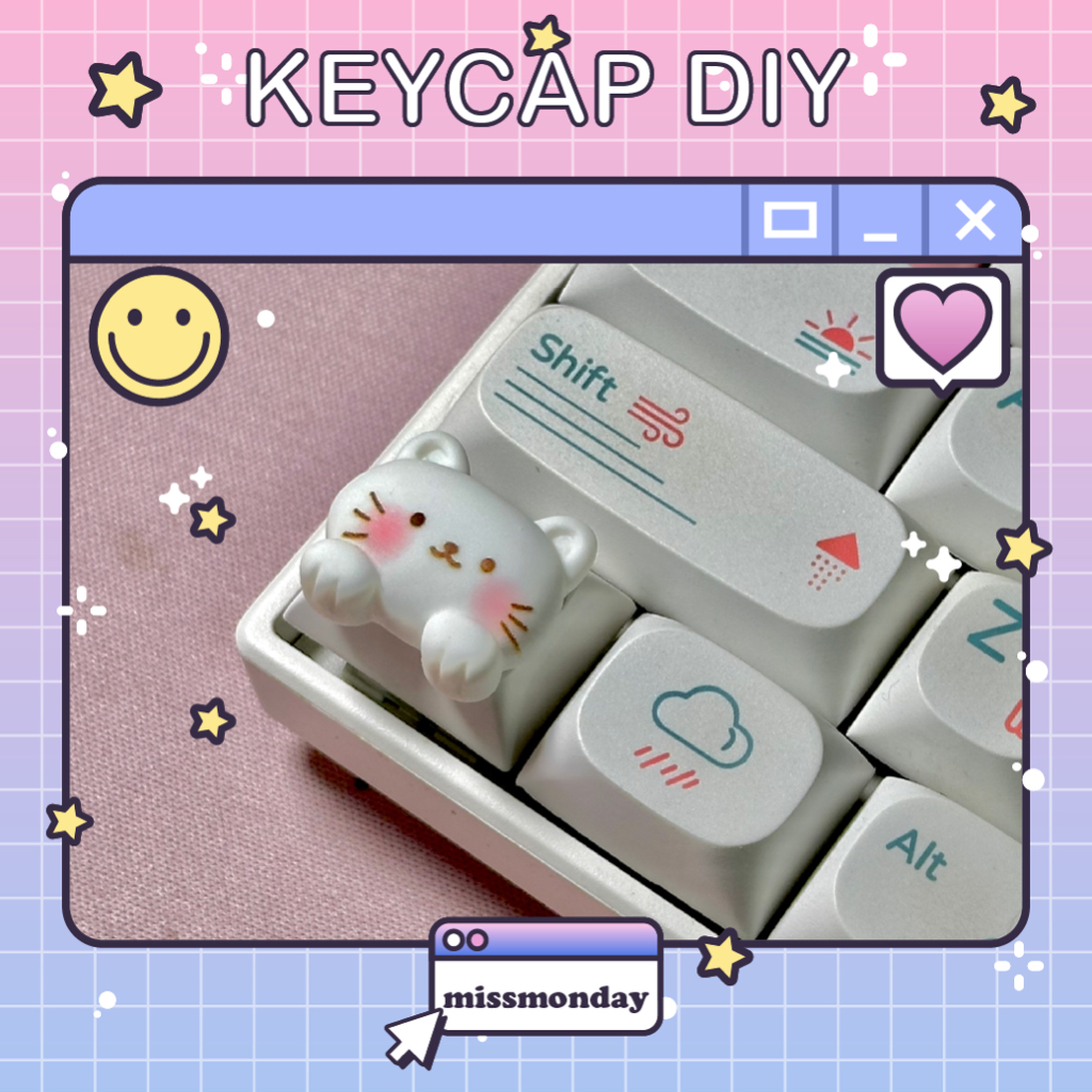 พร้อมส่ง!! Keycaps DIY น่ารักสุดคิ้วท์ Ctrl 1.25U | Shopee Thailand
