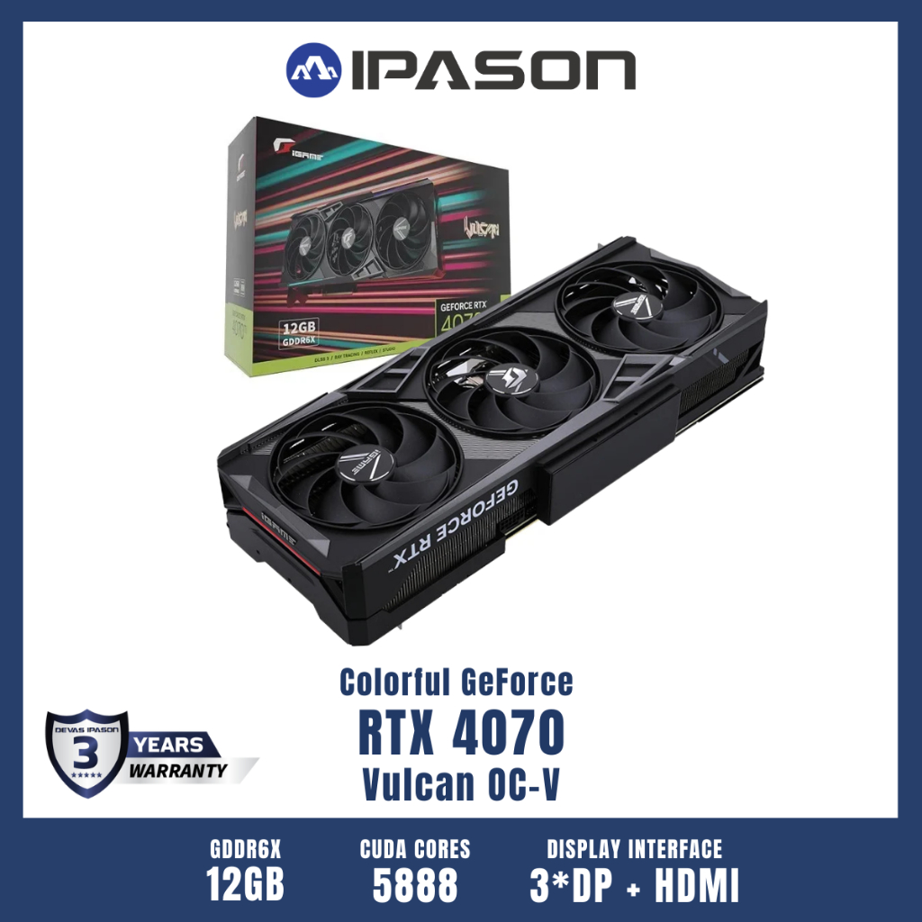 colorful-gpu-การ์ดจอ-igame-geforce-rtx-4070-vulcan-oc-v-รับประกัน-3-ปี-โดย-devas-ipason