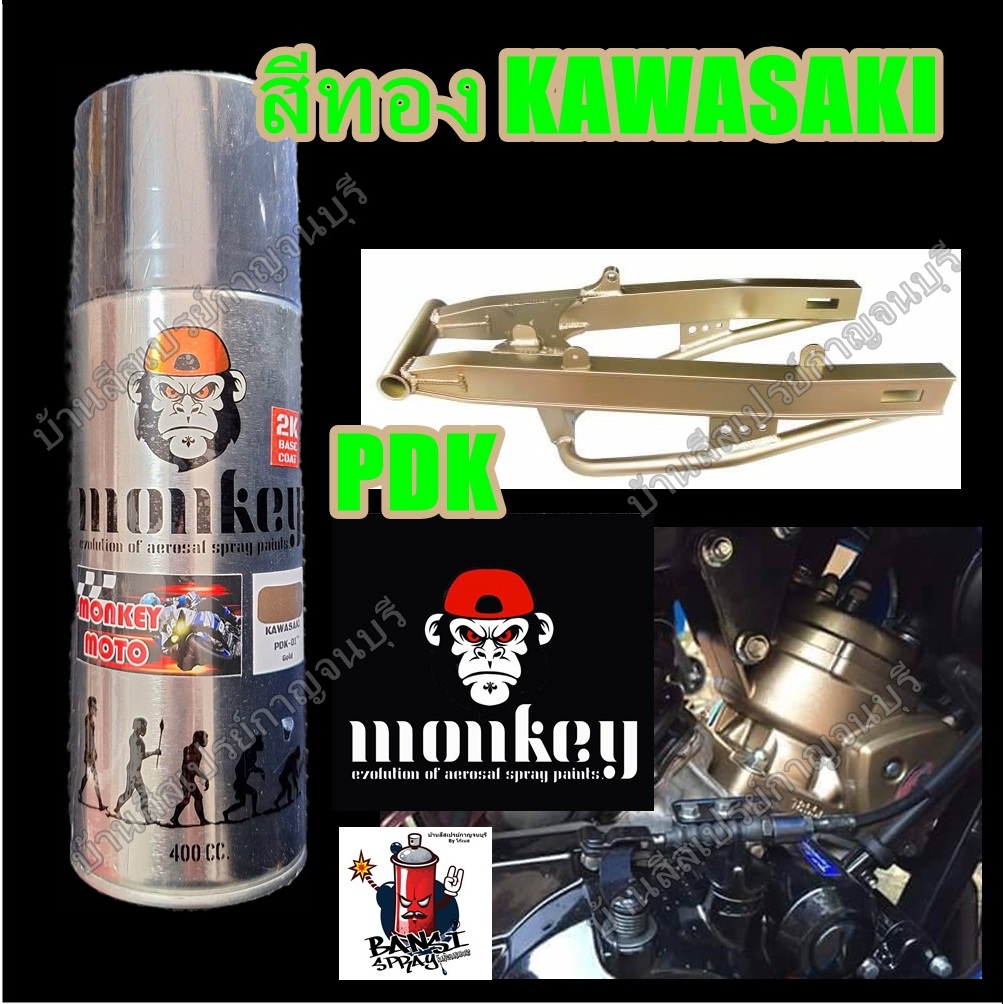 สีสเปรย์-ทอง-pdk-พ่น-kawasaki-monkey-brand-ขนาด-400-cc