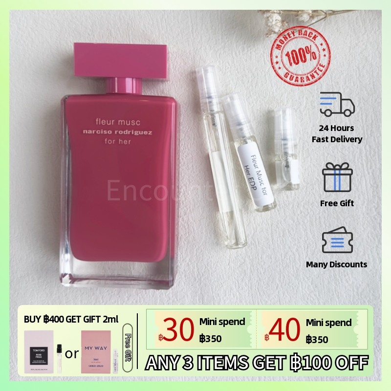 fast-shipping-แท้-100-narciso-rodriguez-fleur-musc-for-her-edp-2ml-5ml-10ml-น้ำหอมผู้หญิง-น้ำหอมติดทนนาน-ขายดีที่ส