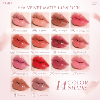 TIARA Cosmetics HYA Velvet Matte Lipstick ลิปสติกผสมไฮยาลูรอน บำรุงปาก ...