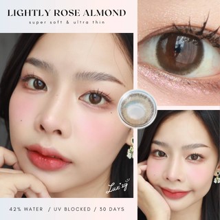 🔥คอนแทคเลนส์✨ขนาดมินิ✨Almond Brown✨Lightly Rose (Luxzylens)