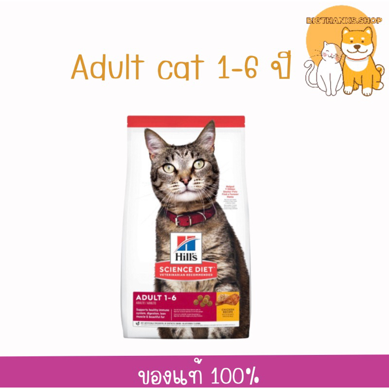 hills-adult-1-6-ปี-10-kg-หมดอายุ-10-2024-แมวโต-chicken-recipe-cat-อาหารแมวแบบเม็ด