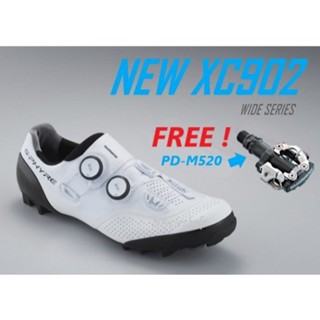 NEW SHIMANO XC902 S-PHYRE รองเท้าเสือภูเขาพื้นคาร์บอนตัวท็อป สำหรับเท้ากว้าง