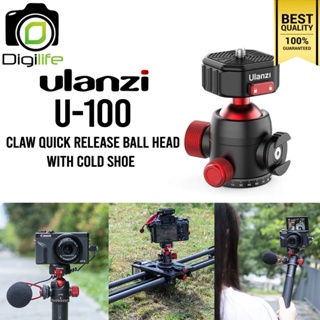 Ulanzi U-100 Claw Quick Release Ball Head With Cold Shoe หัวบอลอลูมิเนียม  / digilife thailand