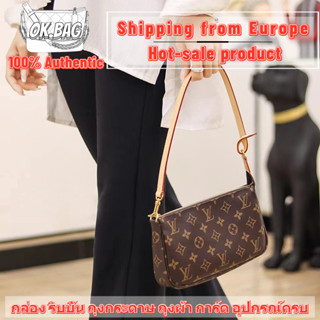 👜หลุยส์วิตตอง Louis Vuitton Pochette Accessoires Shoulder bag สุภาพสตรี/กระเป๋าสะพายไหล่/กระเป๋าถือ