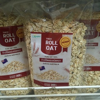 ข้าวโอ๊ต roll oat ชนิดแผ่นหนา premium ยี่ห้อ Xongdur ขนาด 300 กรัม ถุงซิบ อย่างดี