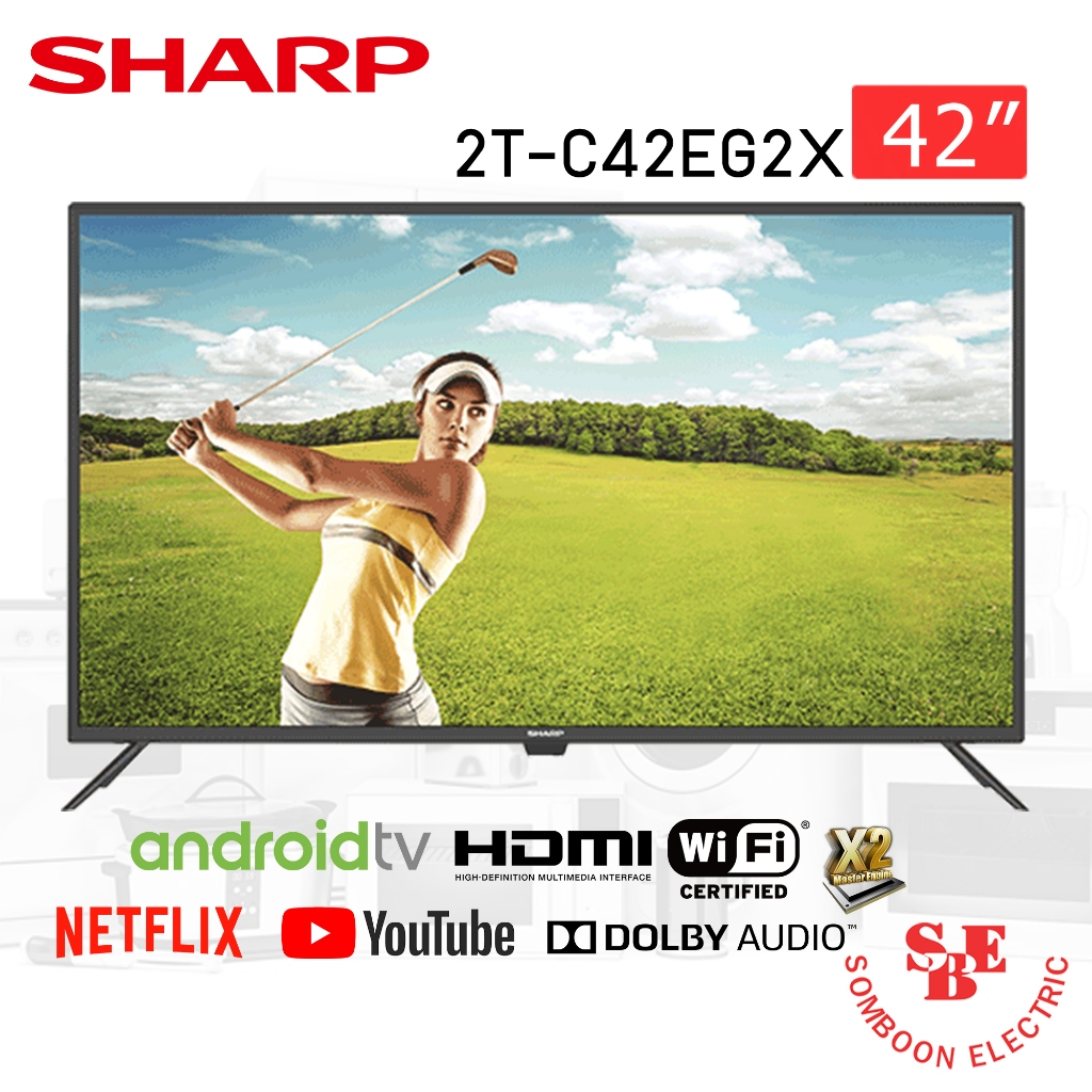 SHARP Android TV Digital 2K FULL HD รุ่น 2T-C42EG2X ขนาด 42 นิ้ว ...