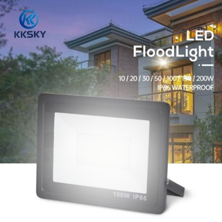 KKKSY สปอร์ตไลท์ 220v แสงสีขาว 10W 30W 50W สปอร์ตไลท์ led IP66 Spotlight Flootlight